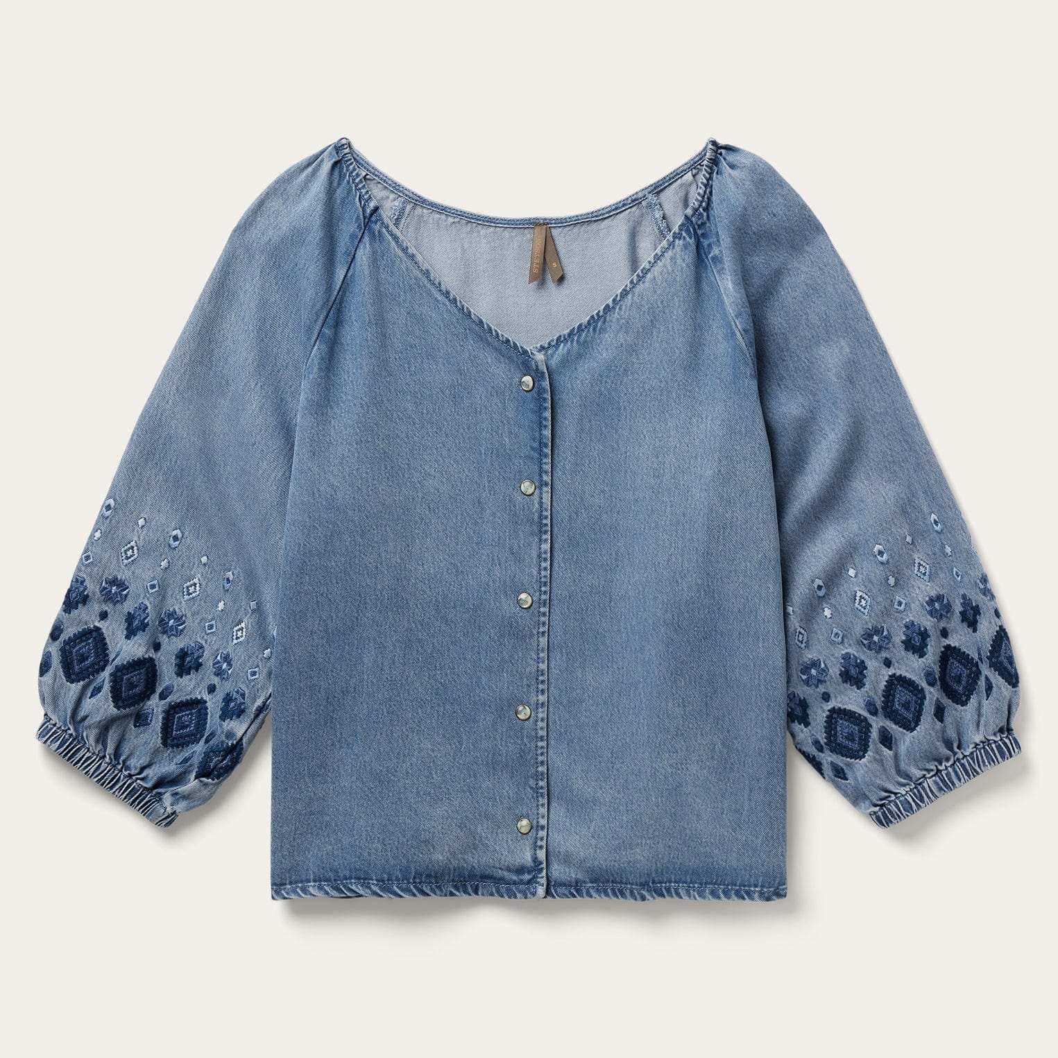 Stetson Denim Snap Front Blouse - Stetson - Flyclothing LLC