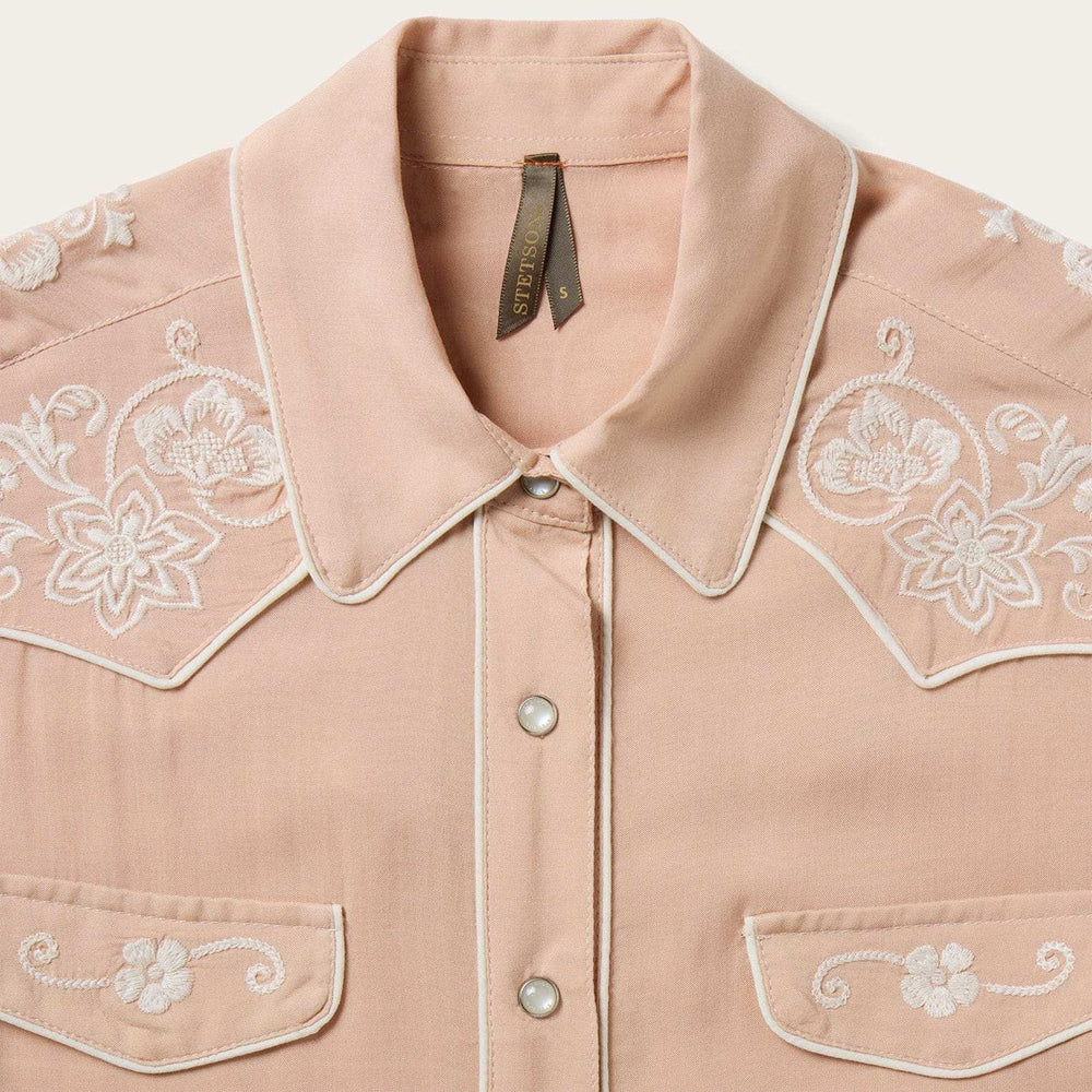 Stetson Blush Embroidered Western Shirt - Stetson - Flyclothing LLC