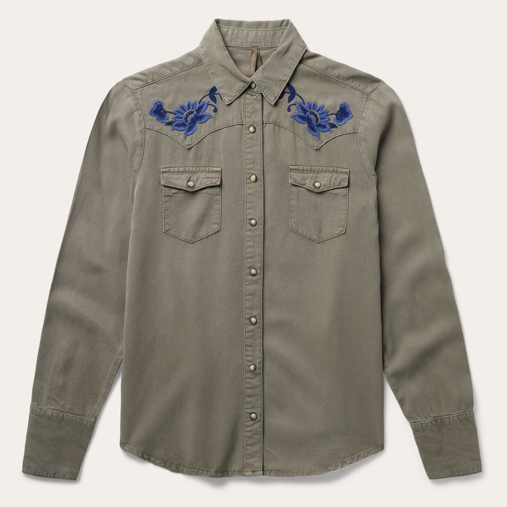 Stetson Olive Twill Western Shirt - Stetson