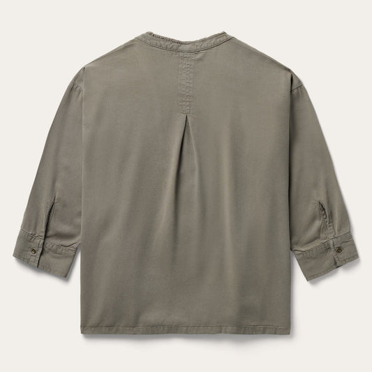 Stetson Olive Twill Peasant Blouse