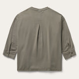 Stetson Olive Twill Peasant Blouse - Stetson