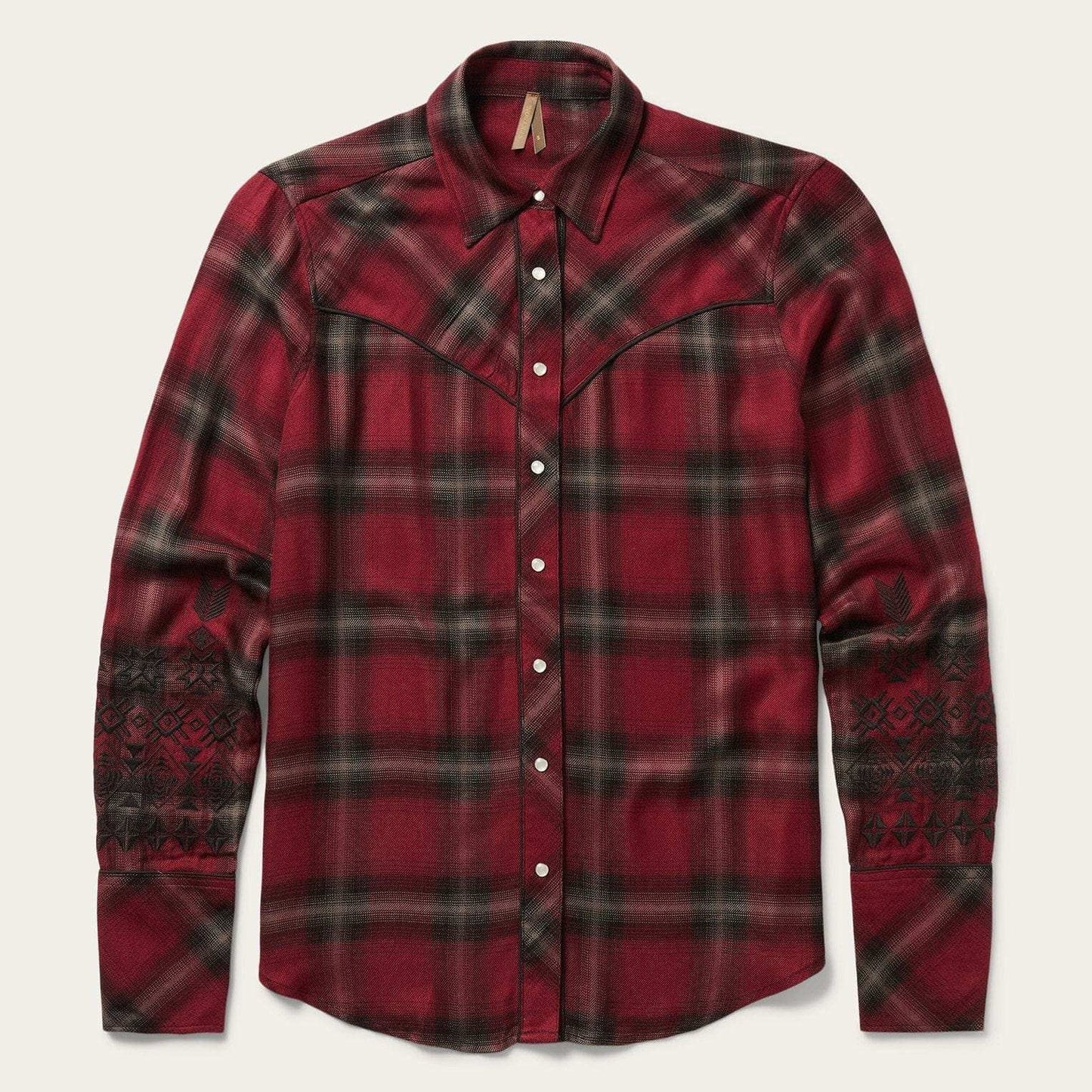 Stetson Western Plaid Wine Shirt - Stetson - Flyclothing LLC