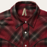 Stetson Western Plaid Wine Shirt - Stetson