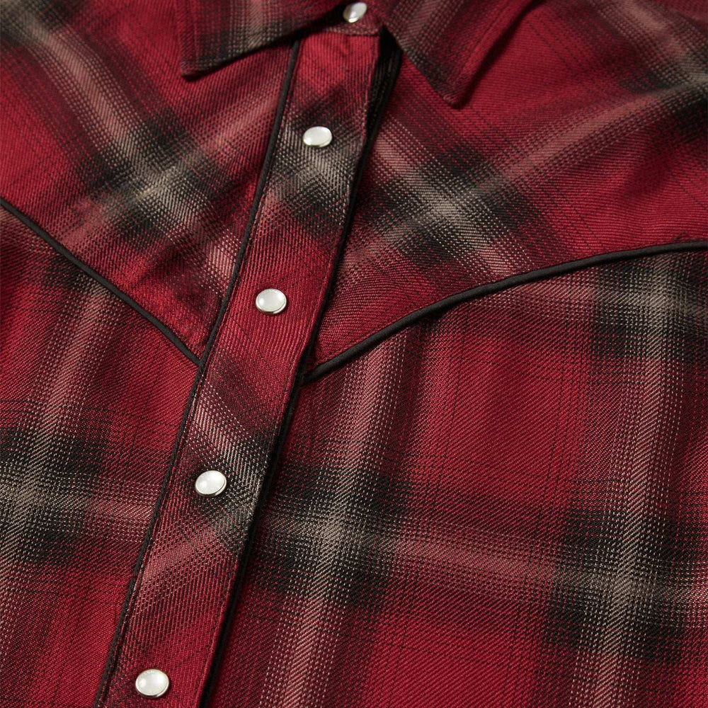 Stetson Western Plaid Wine Shirt - Stetson - Flyclothing LLC