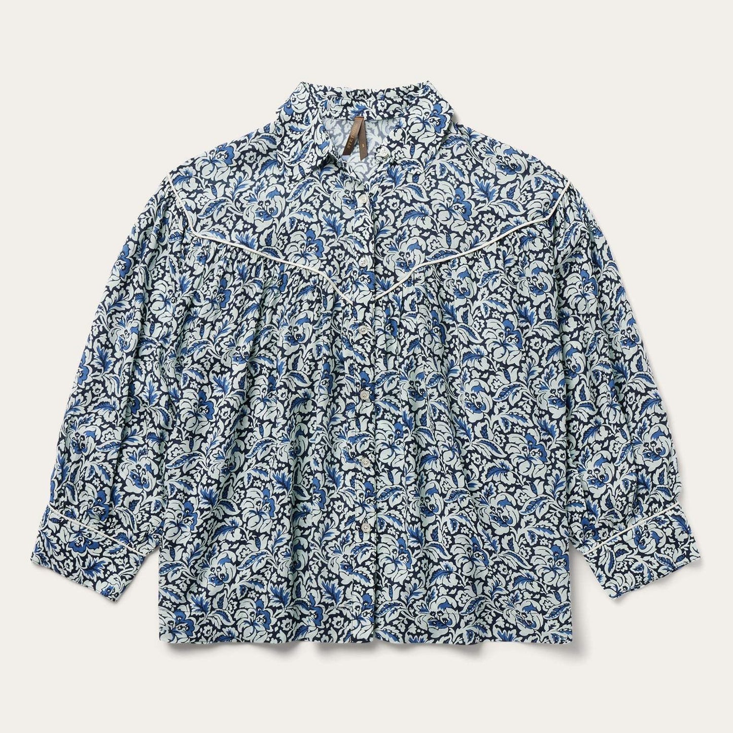 Stetson Indigo Tapestry Print Blouse - Stetson - Flyclothing LLC