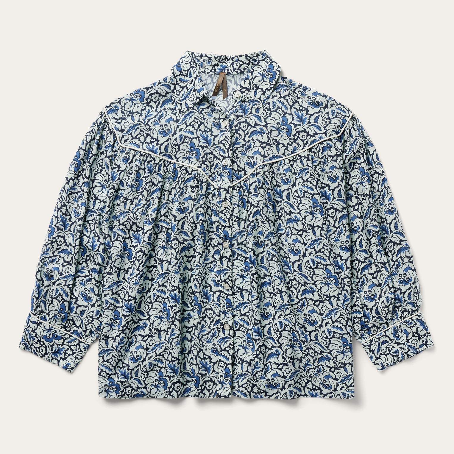 Stetson Indigo Tapestry Print Blouse - Stetson - Flyclothing LLC
