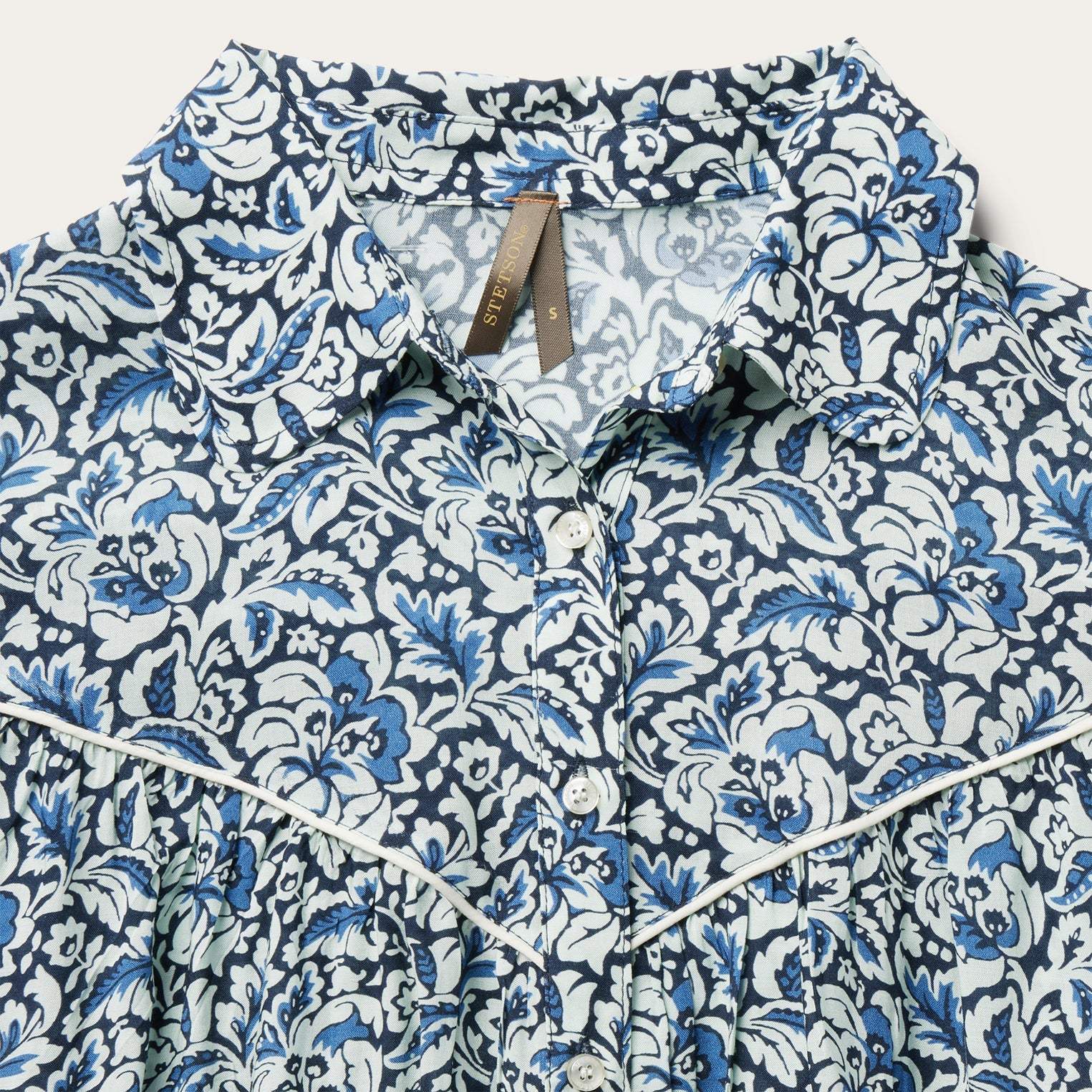 Stetson Indigo Tapestry Print Blouse - Stetson - Flyclothing LLC