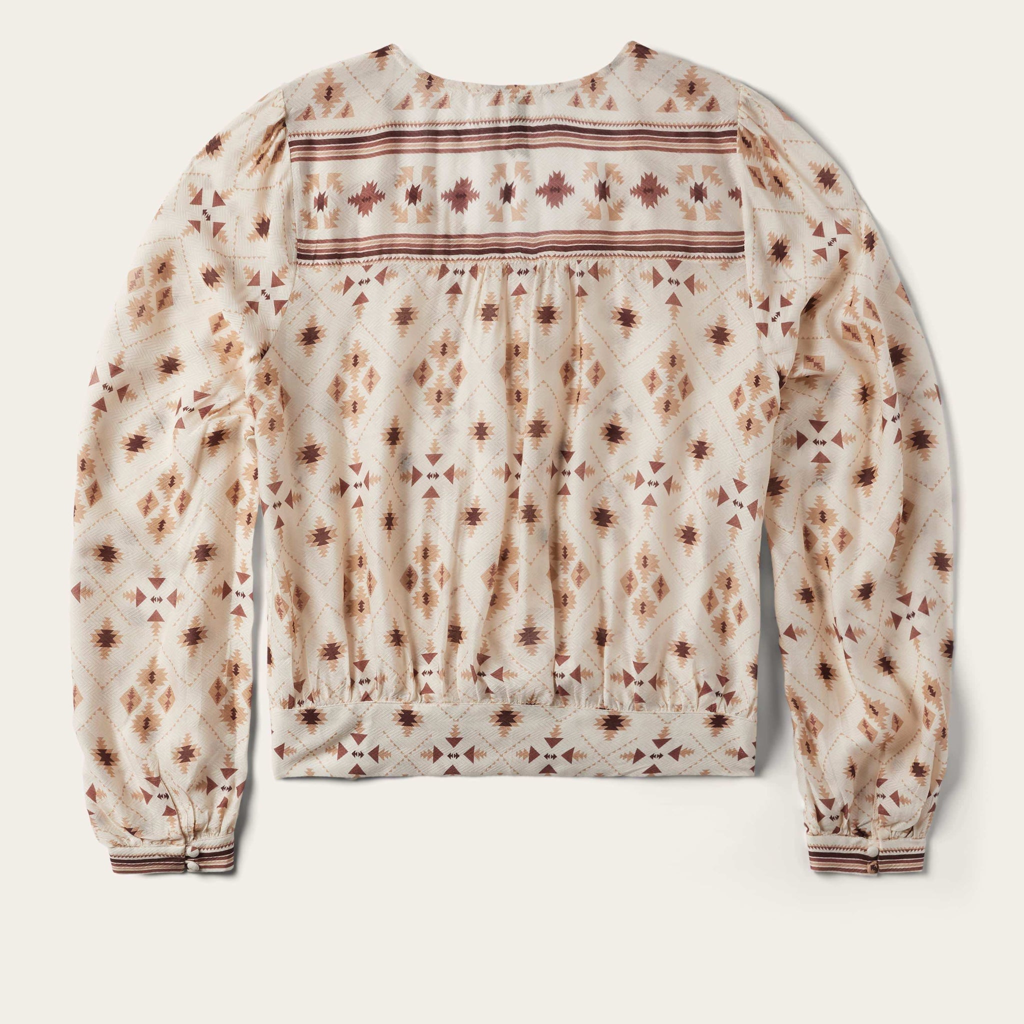 Stetson Gaucho Print Herringbone Blouse - Stetson - Flyclothing LLC