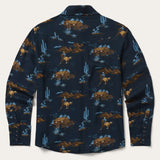 Stetson Ranch Life Print Western Shirt - Navy
