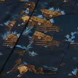 Stetson Ranch Life Print Western Shirt - Navy