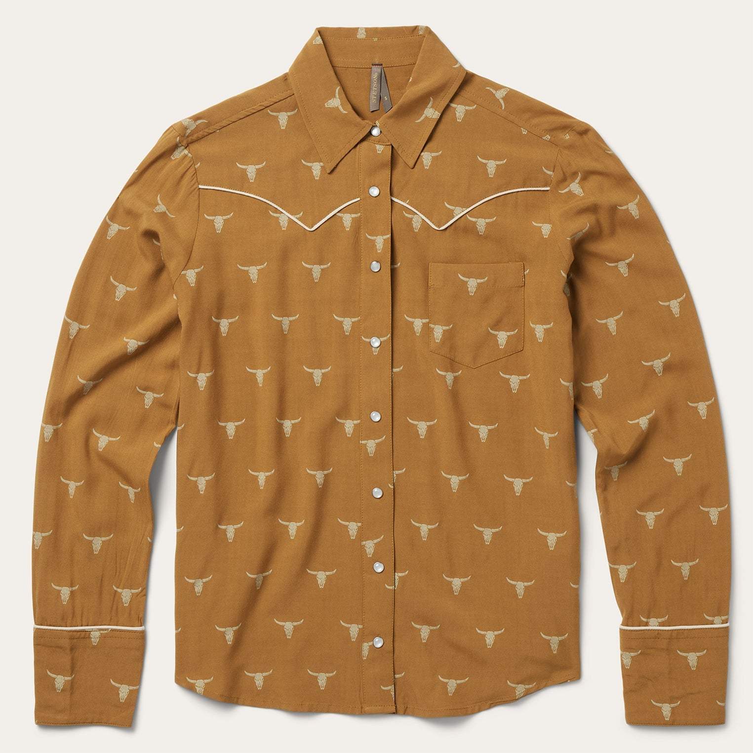 Stetson Mojave Longhorn Print Snap Western Shirt - Stetson - Flyclothing LLC