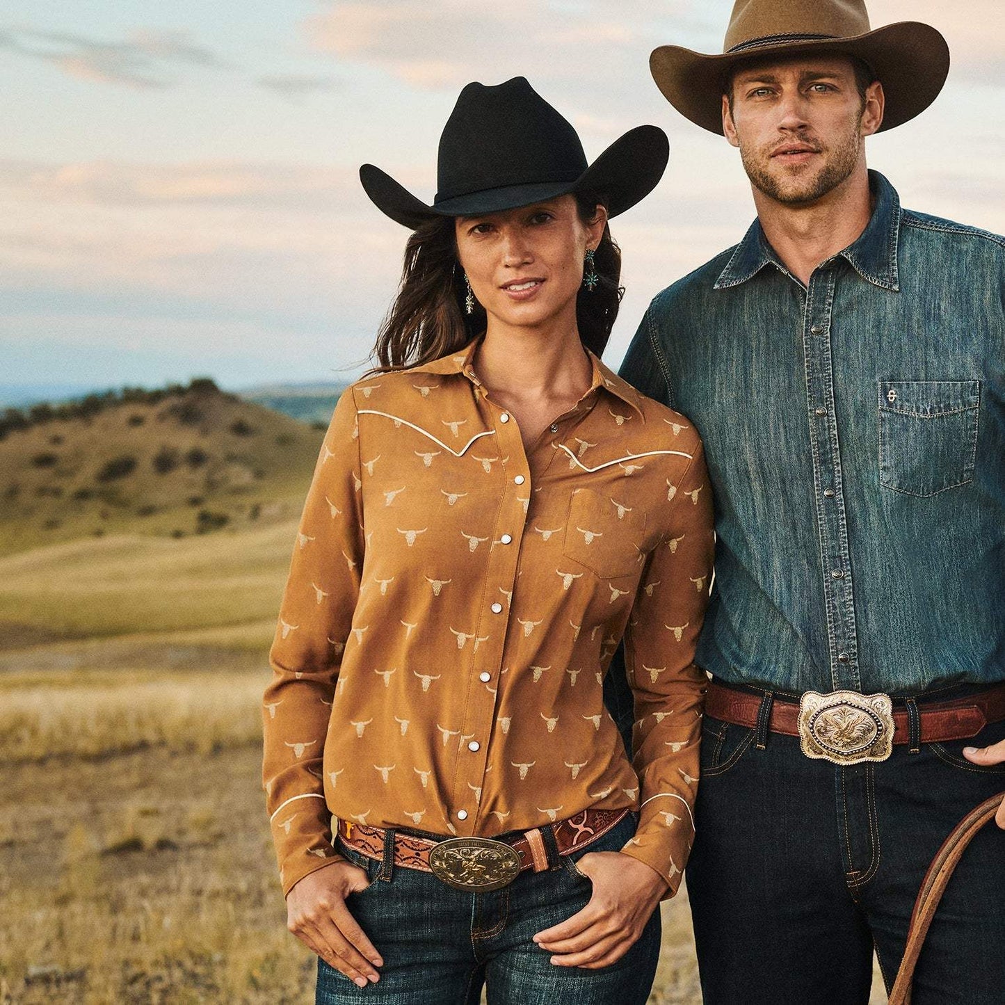 Stetson Mojave Longhorn Print Snap Western Shirt - Stetson - Flyclothing LLC
