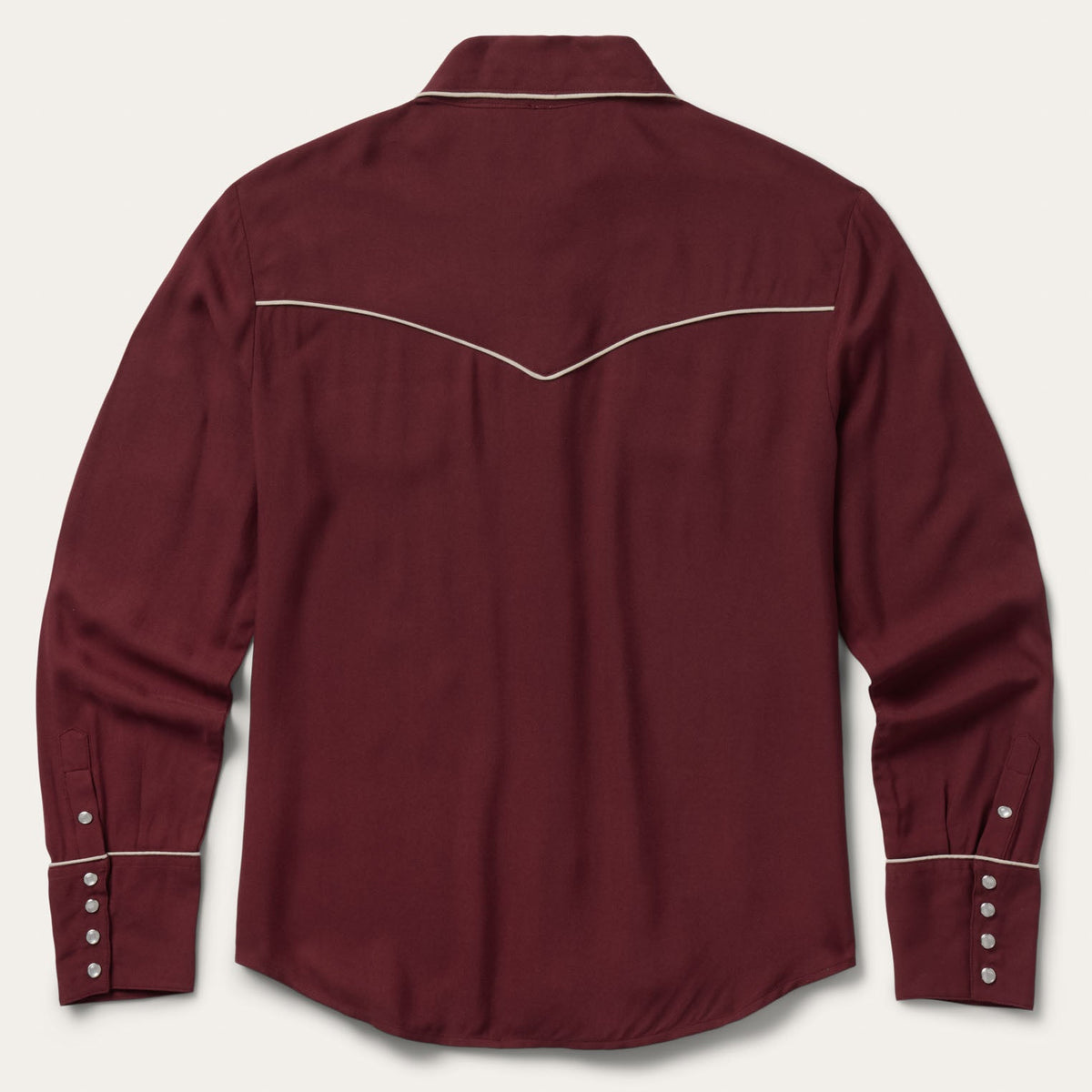 Stetson Twill Western Shirt Wine - Stetson - Flyclothing LLC