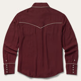 Stetson Twill Western Shirt Wine - Stetson - Flyclothing LLC