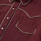Stetson Twill Western Shirt Wine - Stetson - Flyclothing LLC