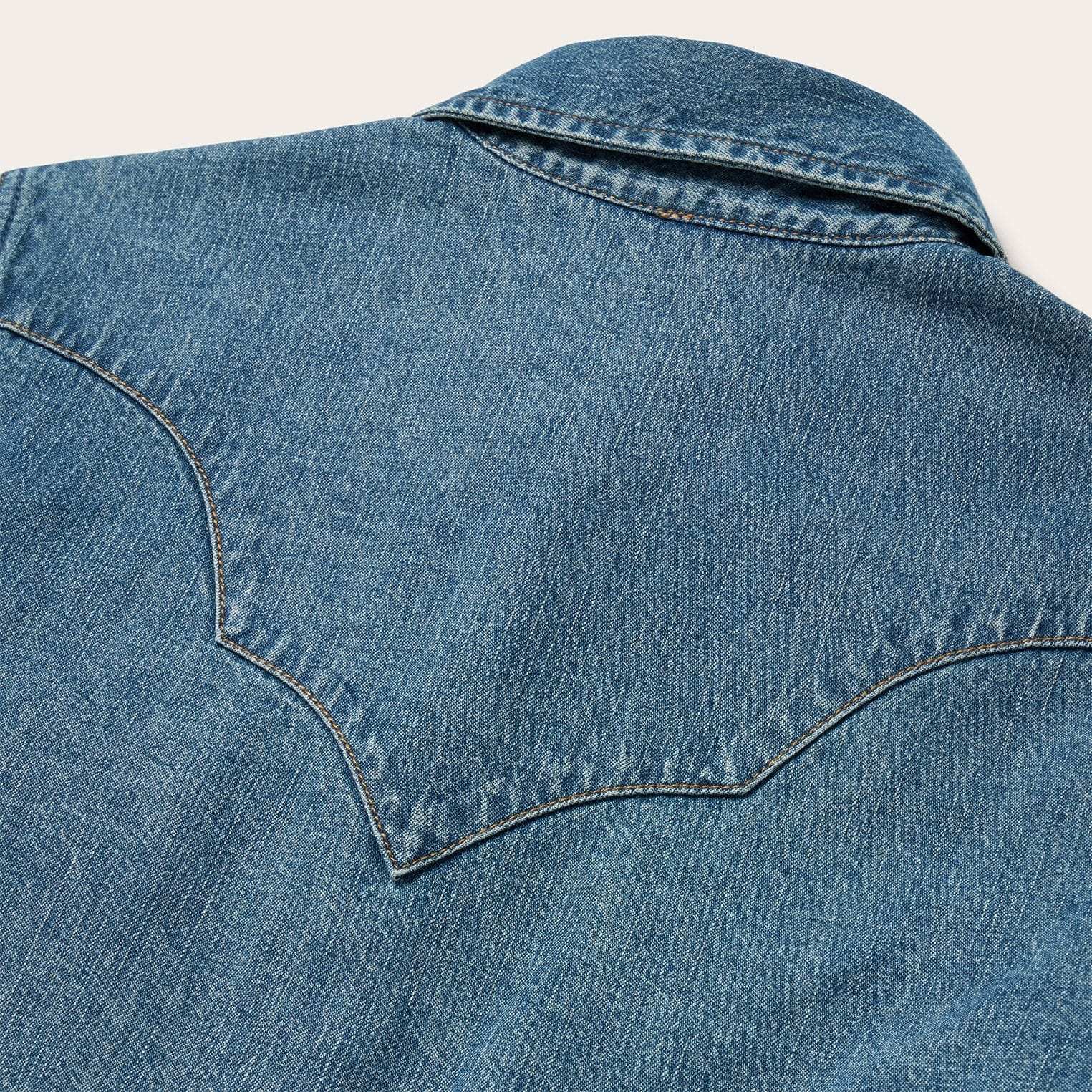 Stetson Turquoise Womens Snap Western Denim Shirt - Stetson - Flyclothing LLC