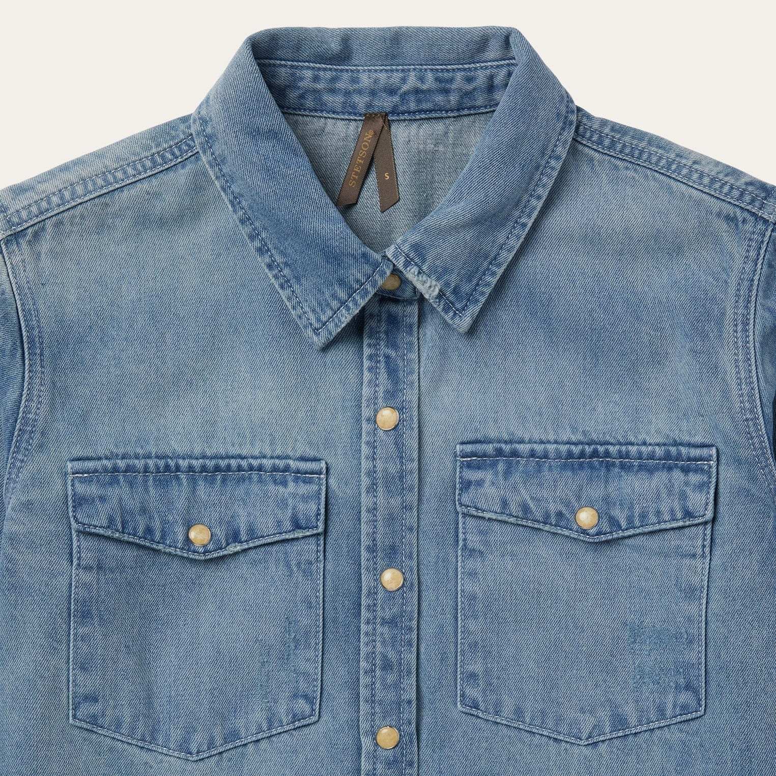 Stetson Loose Fit Denim Snap-Front Shirt - Stetson - Flyclothing LLC