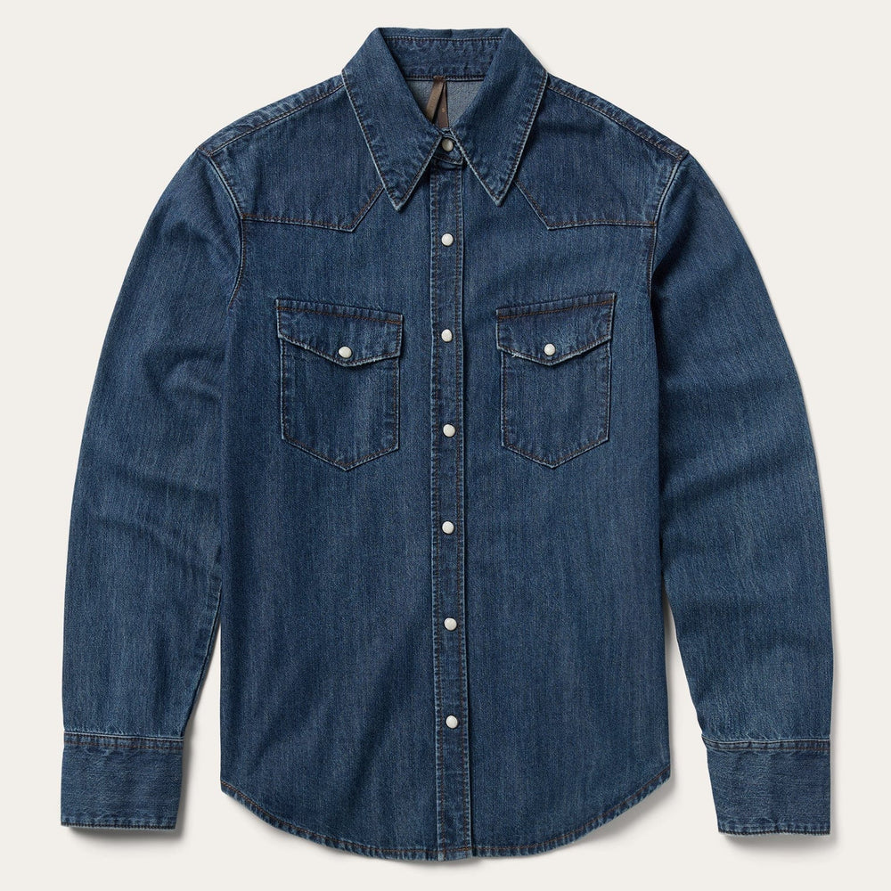 Stetson Dark Denim Snap Western Shirt - Stetson