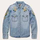 Stetson Embroidered Loose Fit Denim Shirt - Stetson