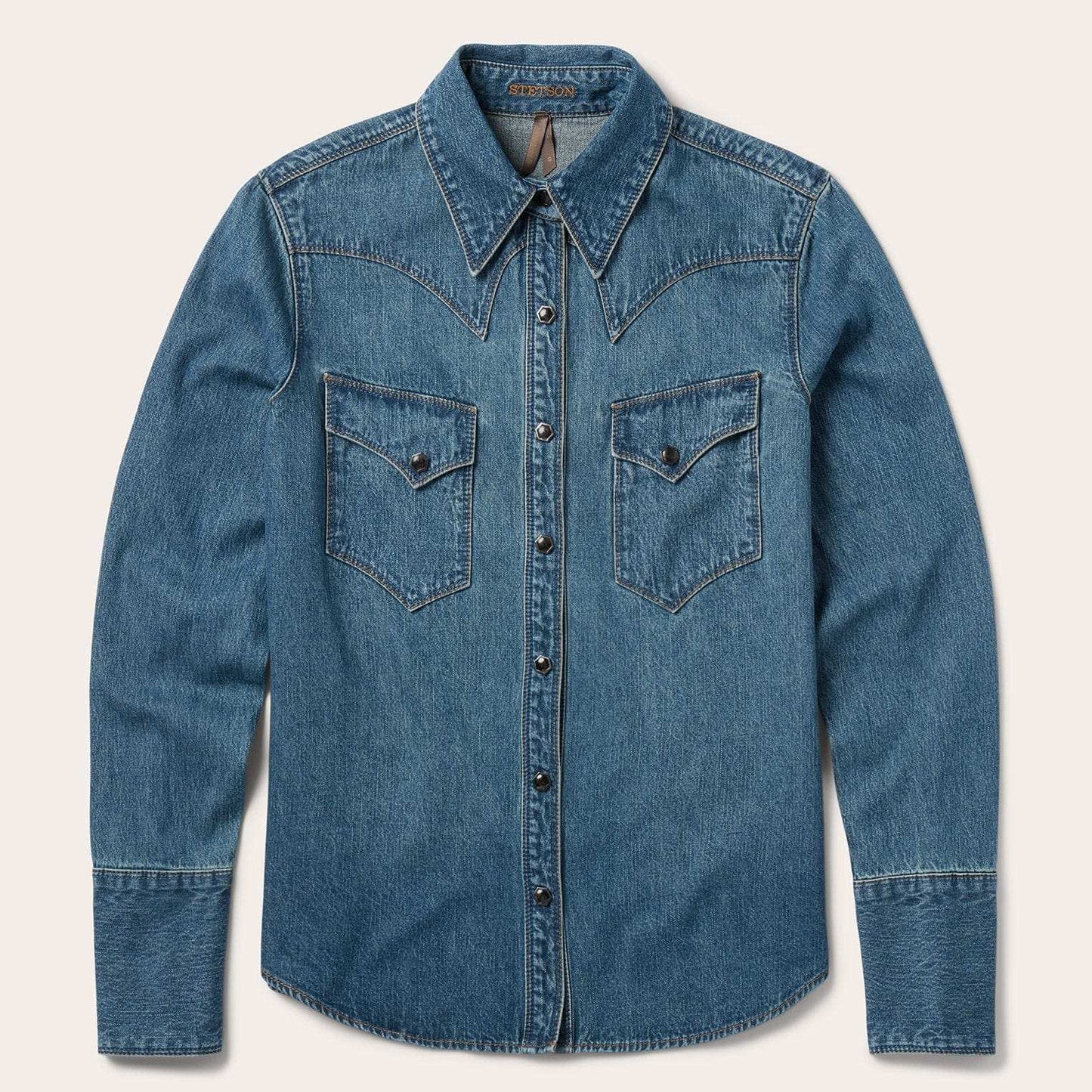 Stetson Chocolate Snap Western Denim Shirt - Stetson - Flyclothing LLC