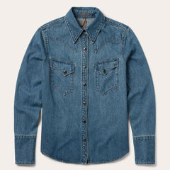 Stetson Chocolate Snap Western Denim Shirt