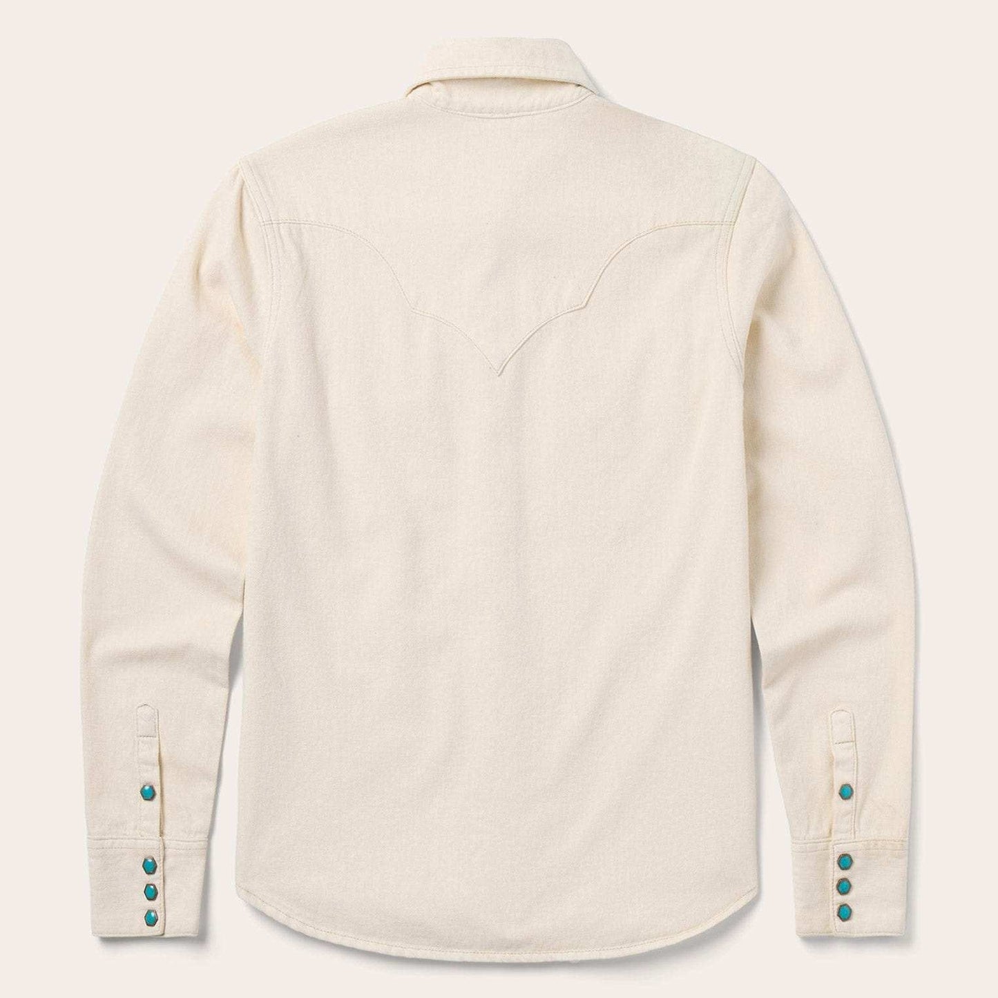 Stetson Turquoise Womens Snap Western Denim Shirt - Stetson - Flyclothing LLC