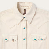 Stetson Turquoise Womens Snap Western Denim Shirt - Stetson