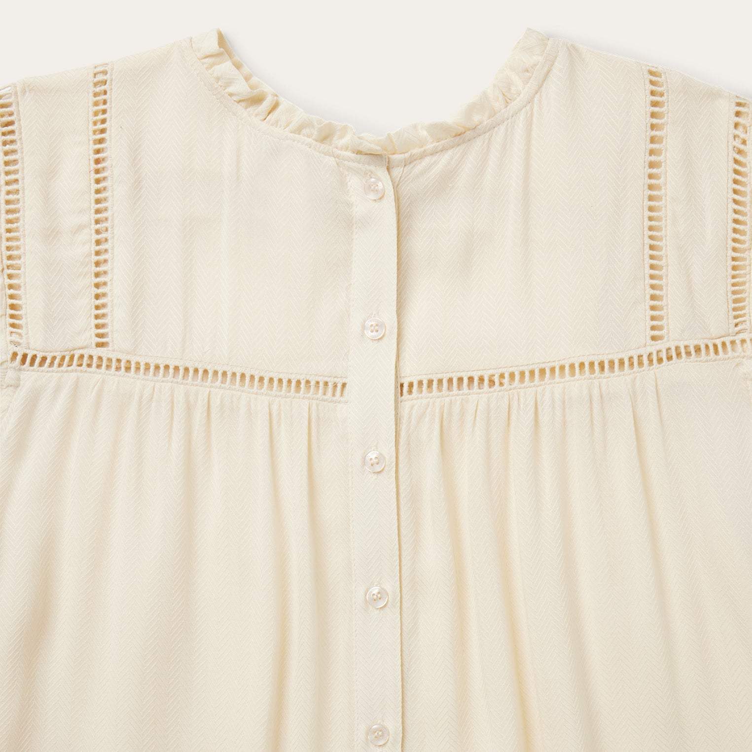 Stetson Cream Herringbone Blouse - Stetson - Flyclothing LLC