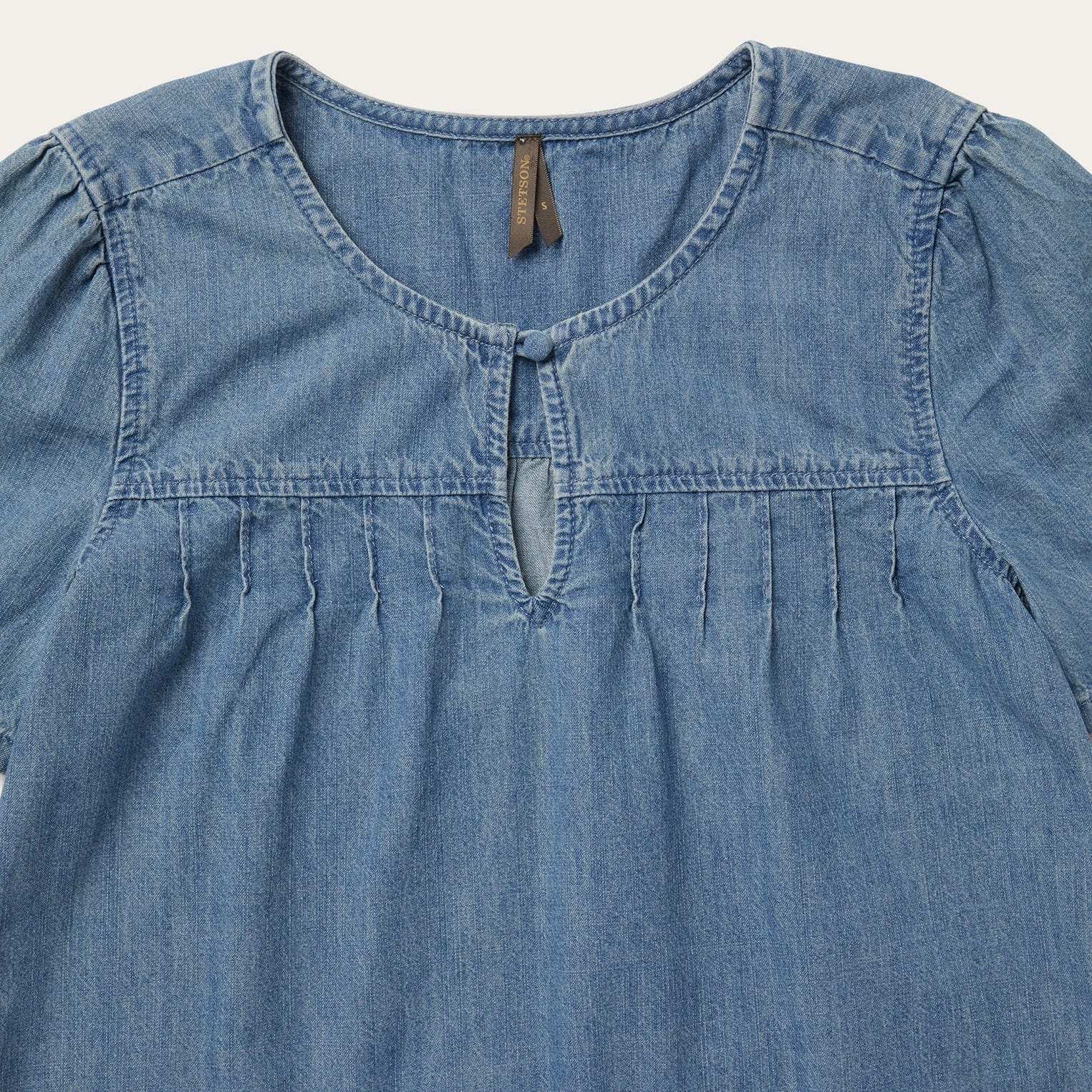 Stetson Short-Sleeved Denim Blouse - Stetson - Flyclothing LLC