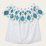 Stetson Bright Schiffli Embroidered White Cotton Lawn Blouse - Stetson - Flyclothing LLC