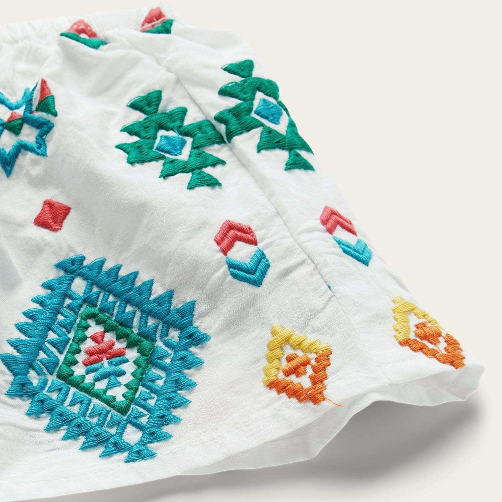 Stetson Bright Schiffli Embroidered White Cotton Lawn Blouse - Stetson - Flyclothing LLC