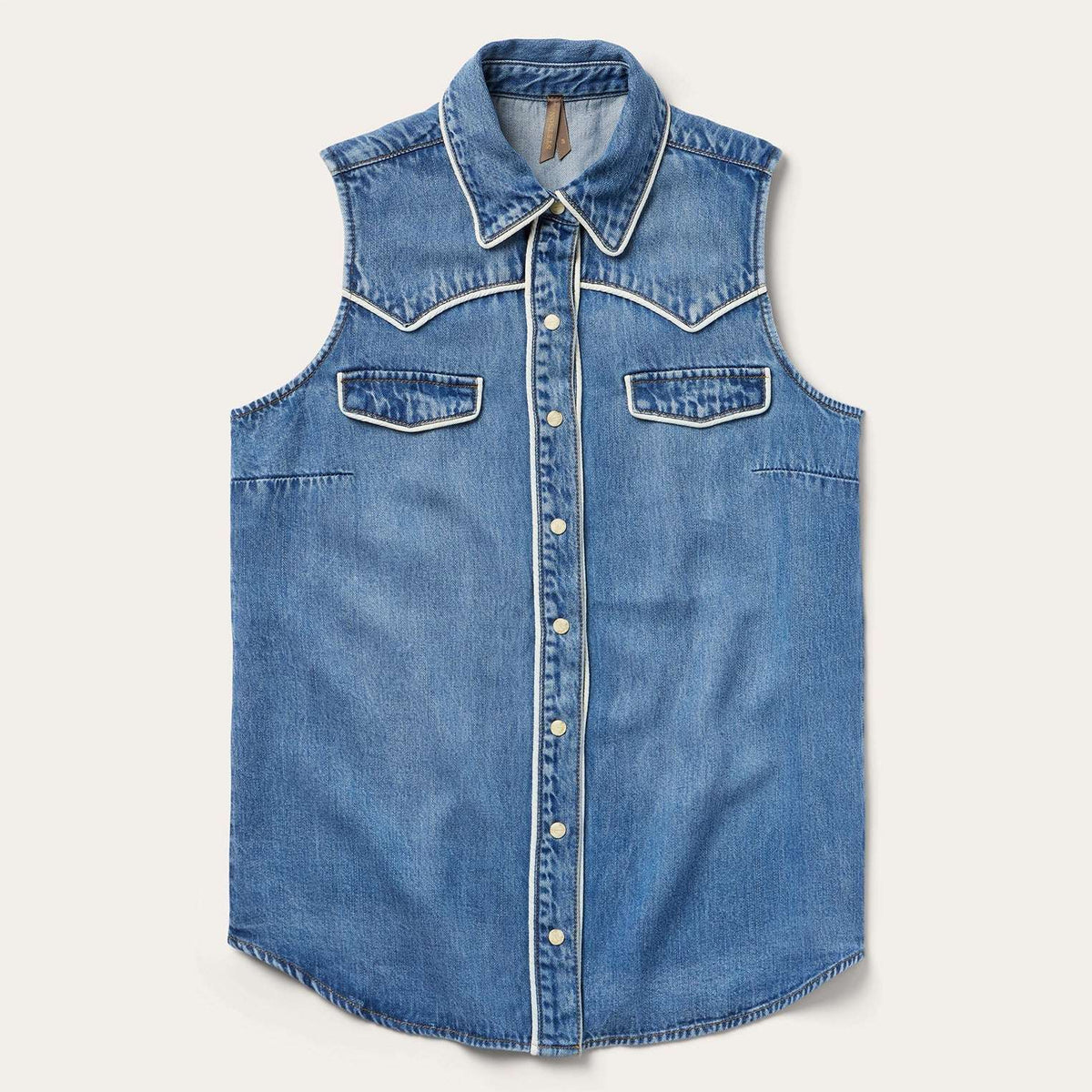 Stetson Sleeveless Denim Western Shirt - Stetson - Flyclothing LLC