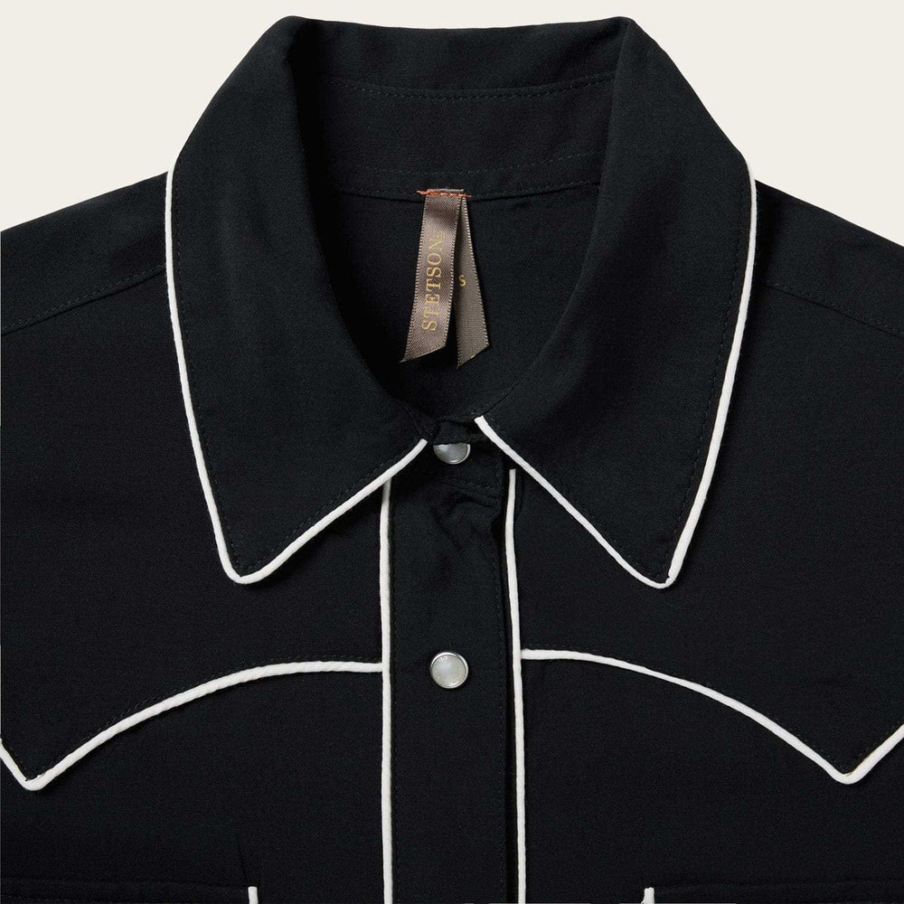 Stetson Black Sleeveless Western Shirt - Stetson - Flyclothing LLC