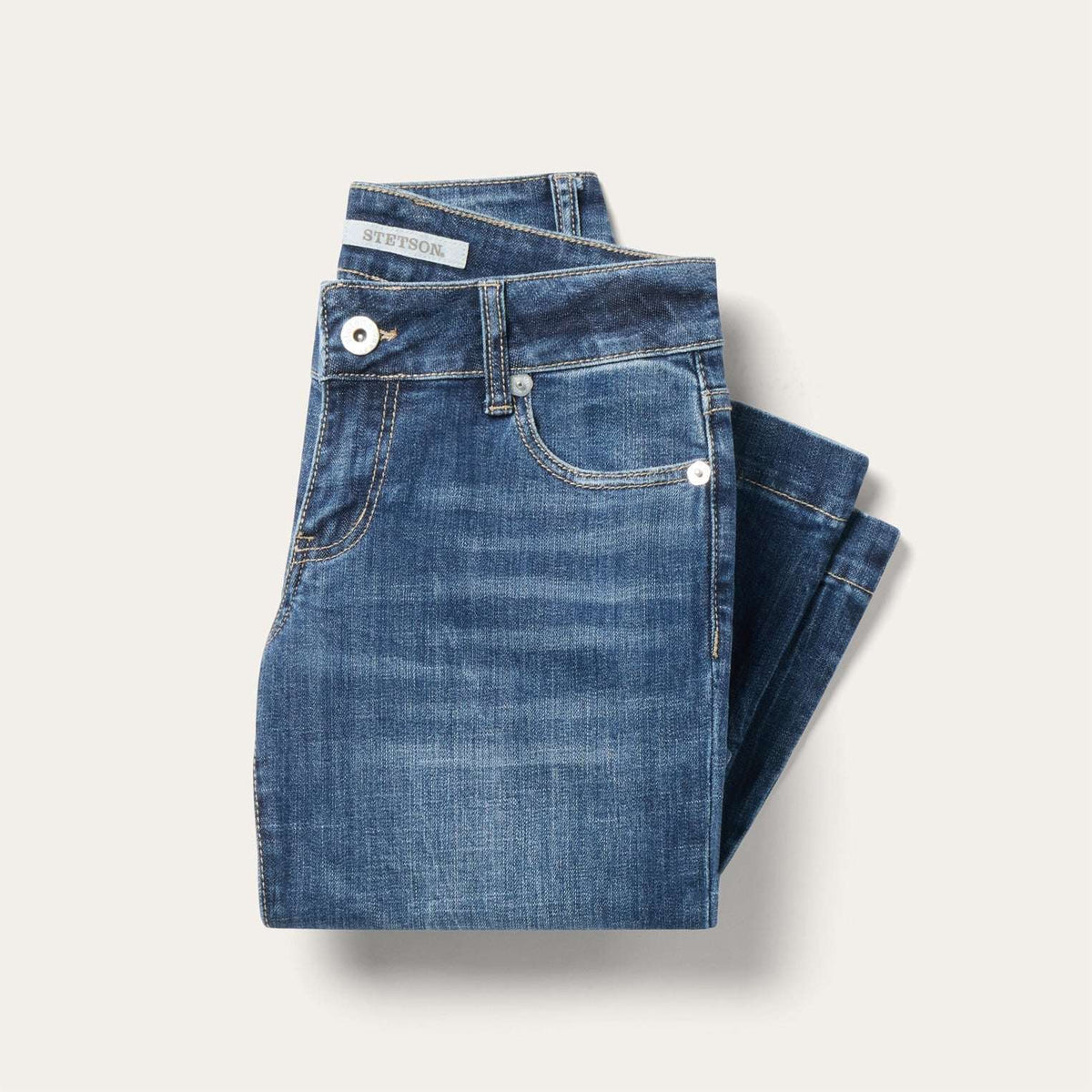 Stetson 214 City Trouser Jeans Medium Blue - Stetson - Flyclothing LLC