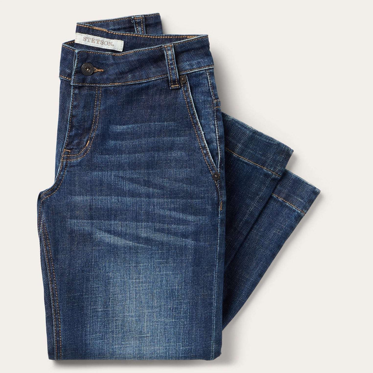Stetson 214 City Trouser Jeans Medium Dark Blue - Stetson - Flyclothing LLC