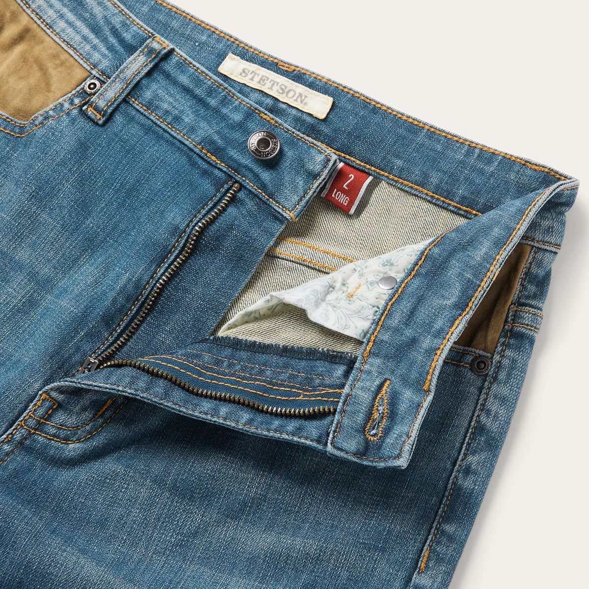 Stetson 751 Wide Leg Jeans Medium Blue - Medium Blue