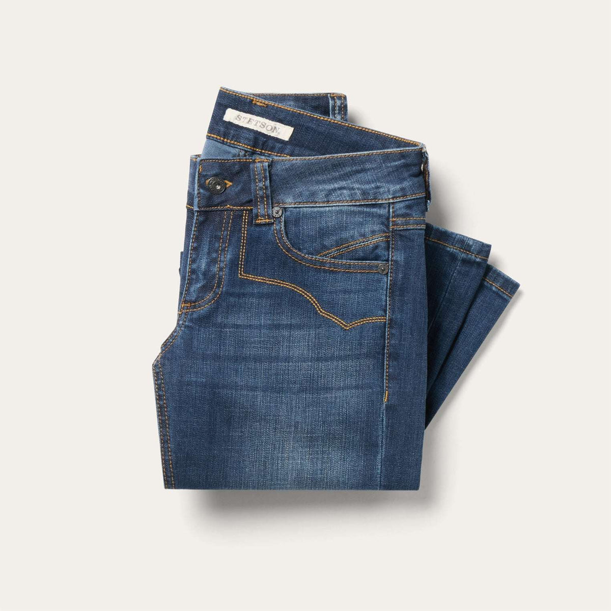 Stetson 816 Classic Bootcut Jeans Blue Medium Wash - Blue Medium Wash