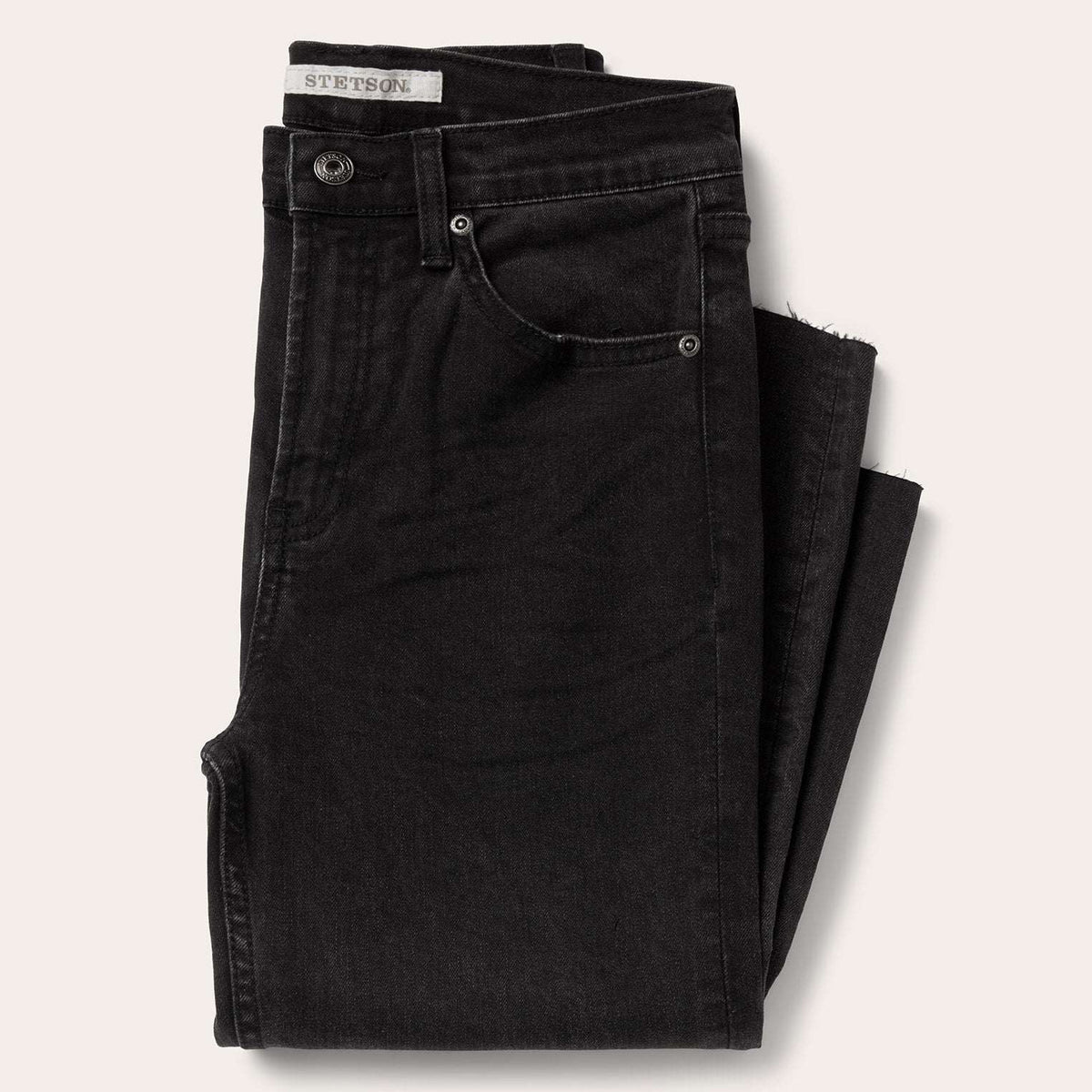 Stetson 915 High-Rise Straight Fit Jeans Black - Black
