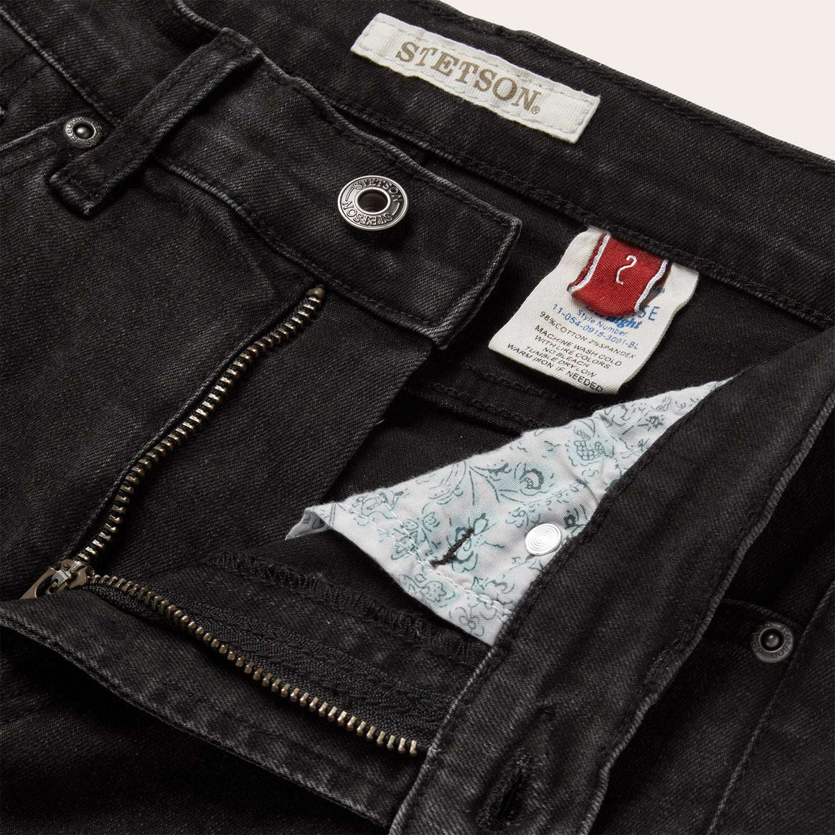 Stetson 915 High-Rise Straight Fit Jeans Black - Black