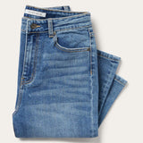 Stetson 915 High-Rise Straight Fit Jeans Blue Medium Wash - Blue Medium Wash