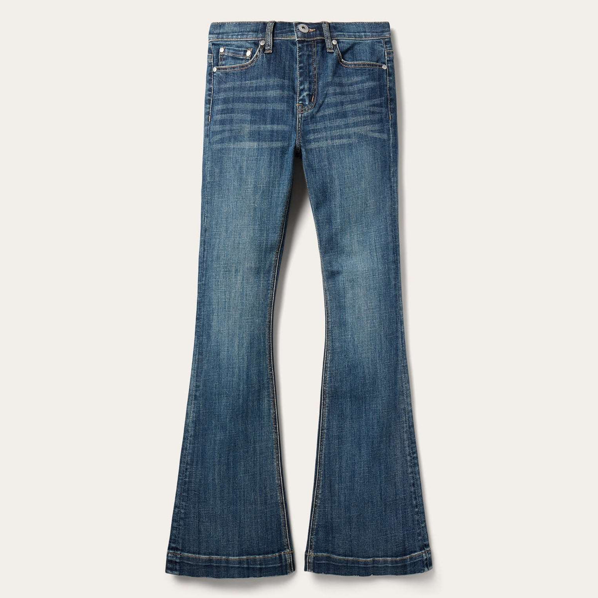Stetson 921 High-Rise Flare Jeans Medium Dark Blue - Medium Dark Blue