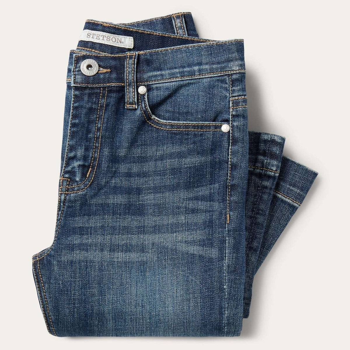 Stetson 921 High-Rise Flare Jeans Medium Dark Blue - Medium Dark Blue