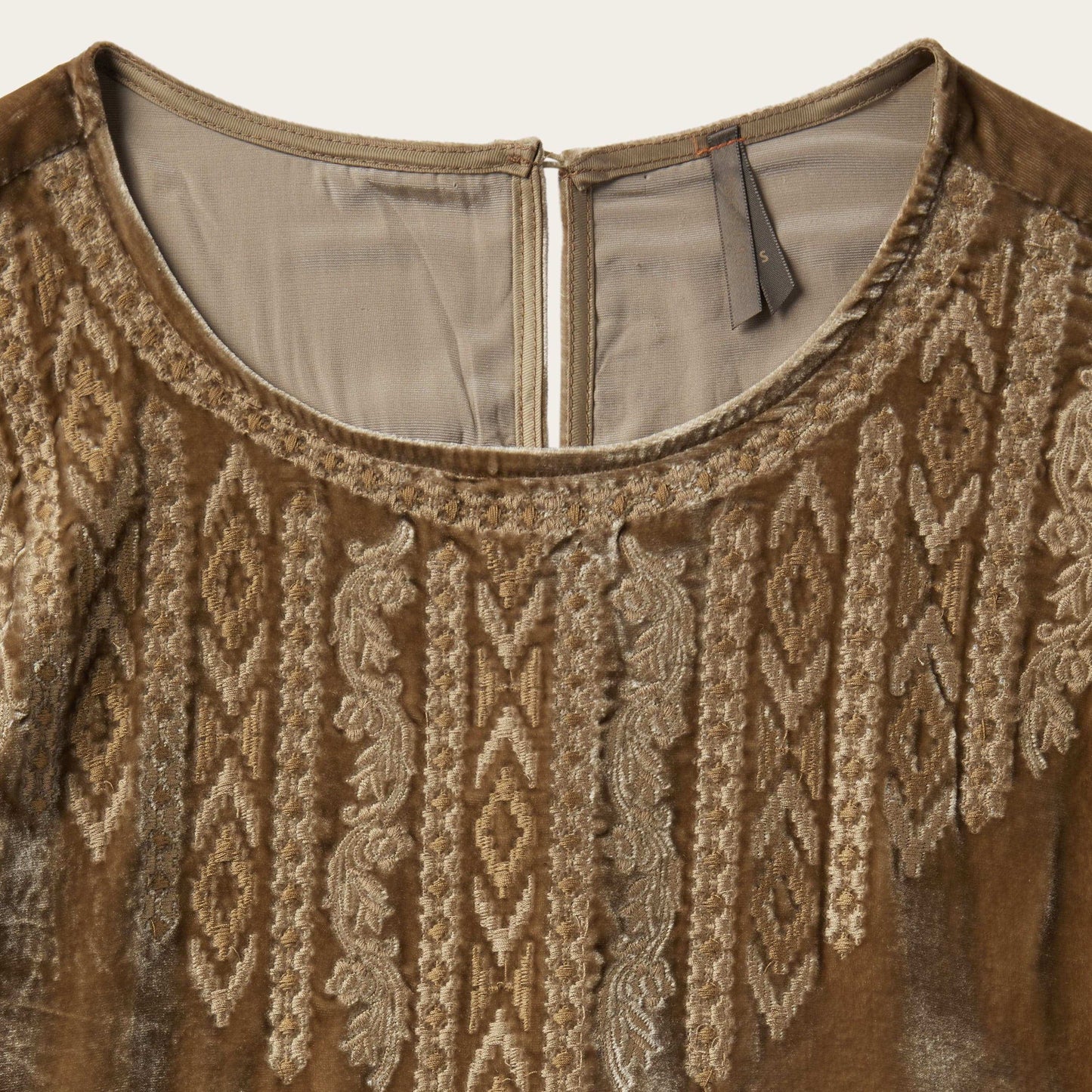 Stetson Khaki Velvet Babydoll Dress - Stetson - Flyclothing LLC