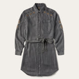 Stetson Embroidered Snap Front Shirt Dress - Stetson