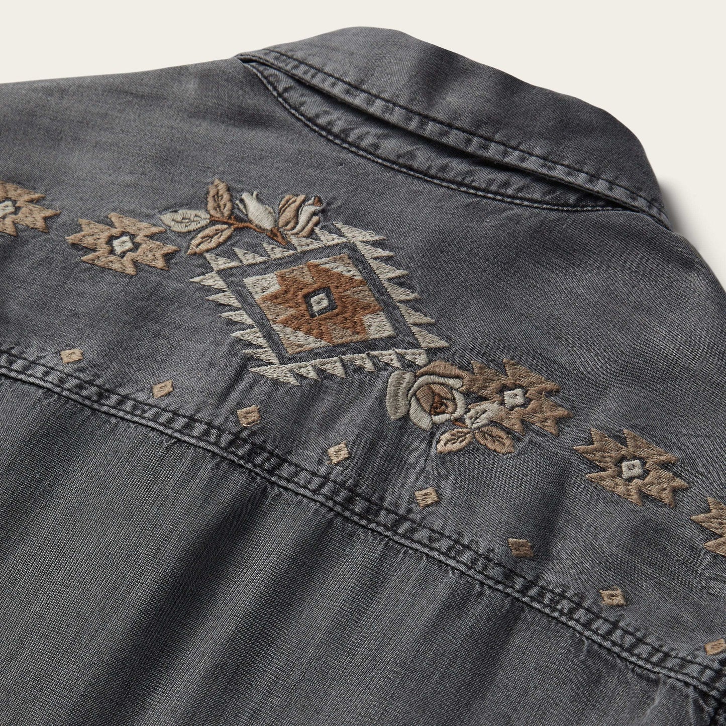 Stetson Embroidered Snap Front Shirt Dress - Stetson - Flyclothing LLC