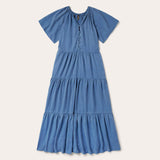 Stetson Denim Long Three Tiered Dress - Stetson - Flyclothing LLC