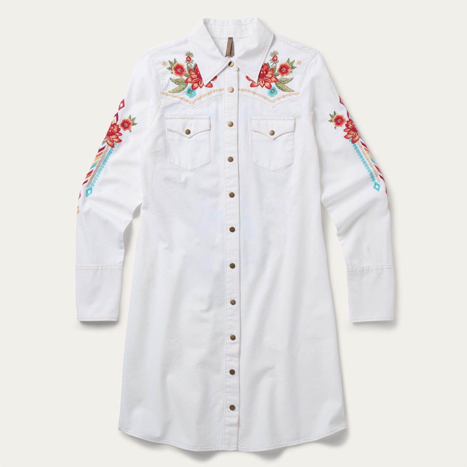 Stetson Embroidered Denim Dress