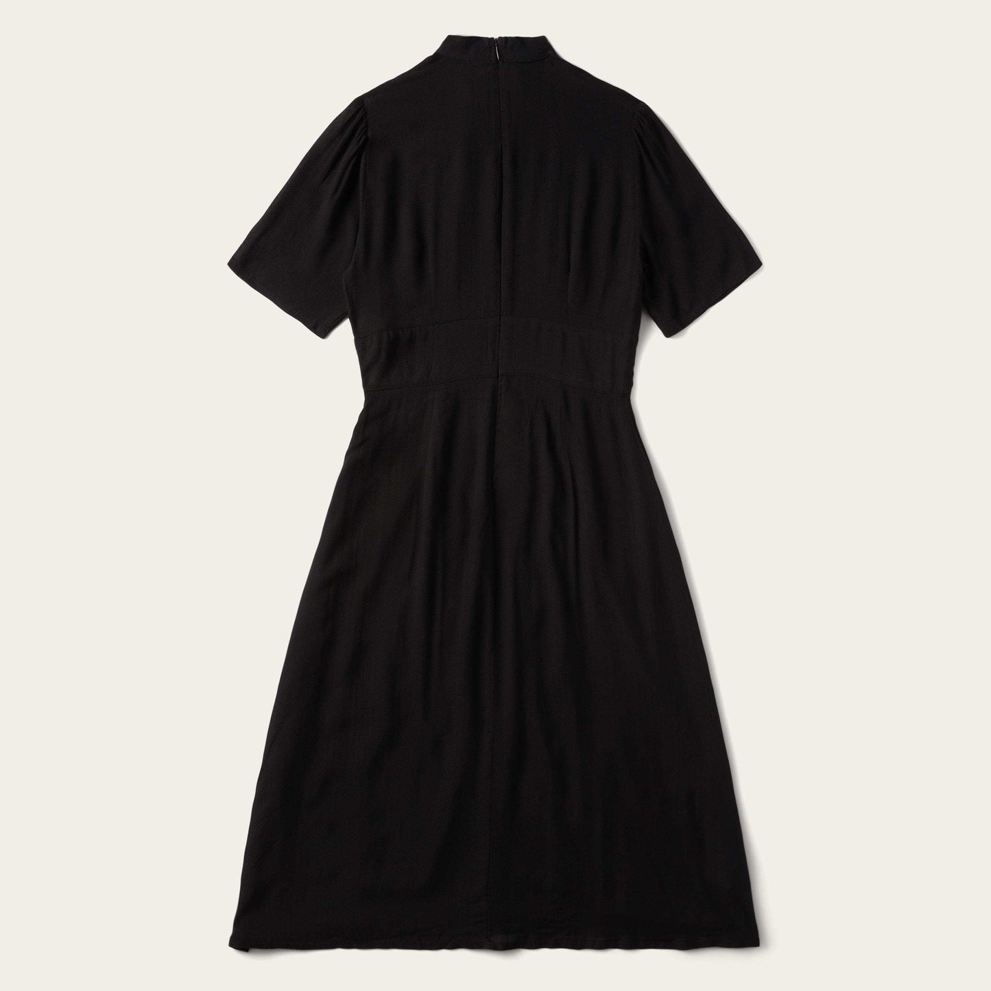 Stetson Black Herringbone Twill Midi Dress - Stetson - Flyclothing LLC