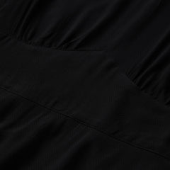 Stetson Black Herringbone Twill Midi Dress