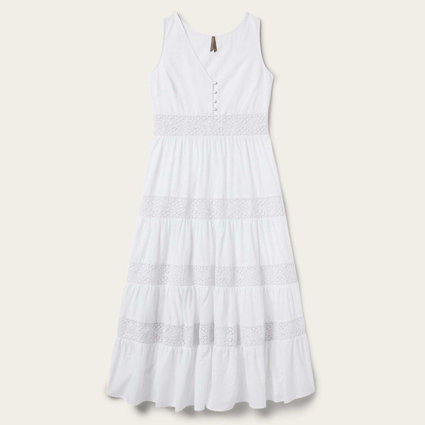 Stetson White Cotton Lawn Sleeveless Dress - Stetson - Flyclothing LLC